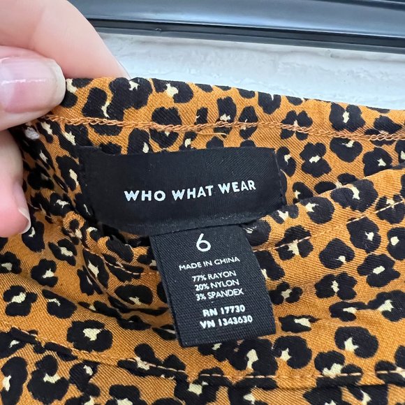 Who What Wear Leopard Print Pull-On Skinny Pants - Sz 6 - Picture 4 of 6